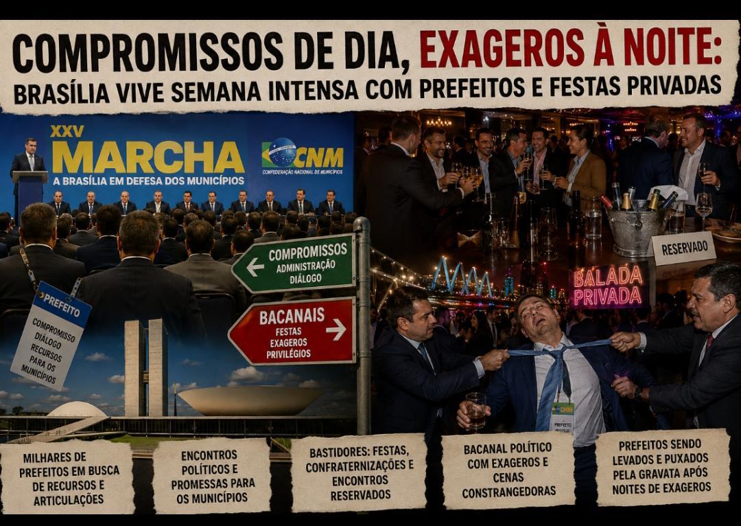 Compromissos de dia, exageros à noite: Brasília vive semana intensa com prefeitos e festas privadas