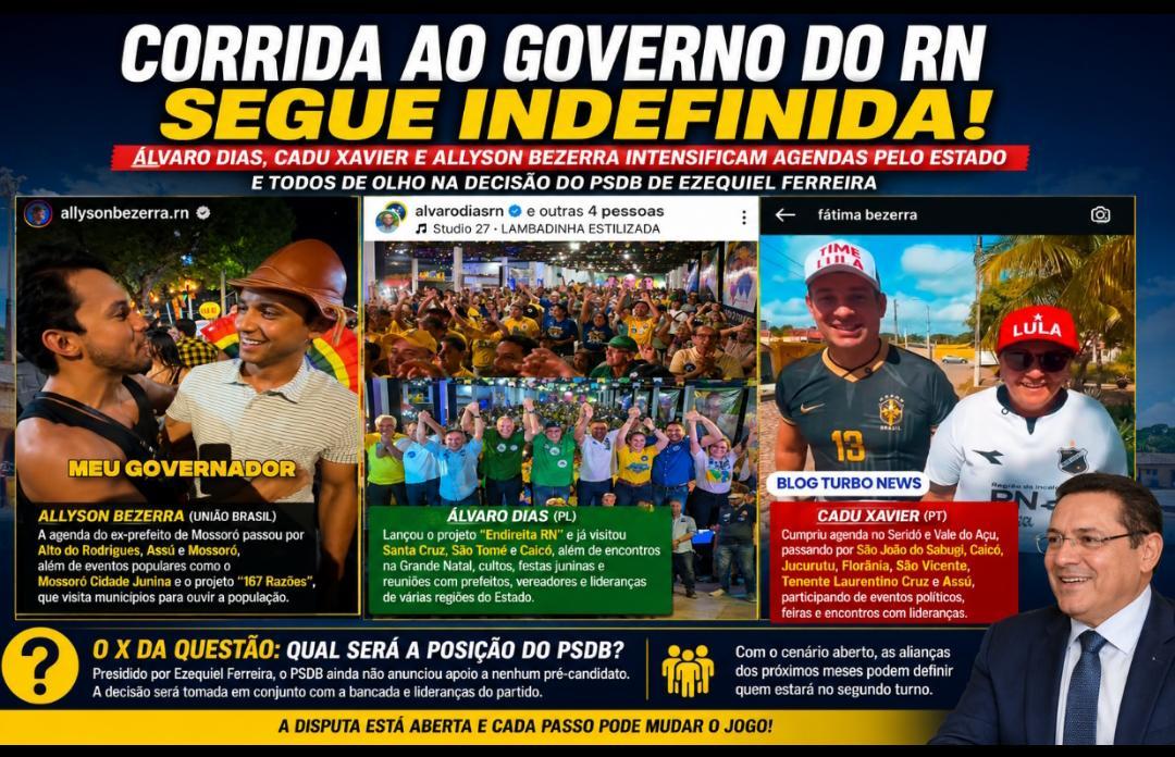 Corrida ao Governo do RN segue aberta e PSDB de Ezequiel Ferreira pode ser decisivo na definição do segundo turno