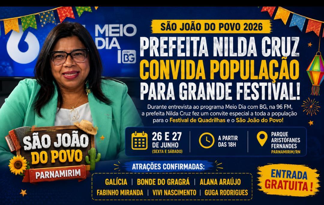 Parnamirim entra no clima junino e convida população para o São João do Povo 2026