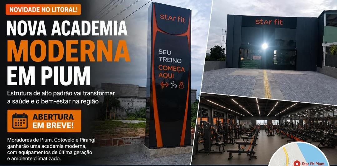 Star Fit anuncia nova academia no corredor gastronômico de Pium
