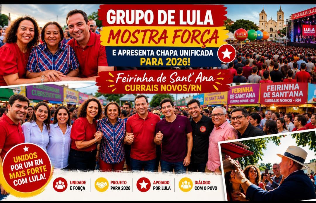 Grupo de Lula mostra força em Currais Novos e apresenta chapa unificada para 2026