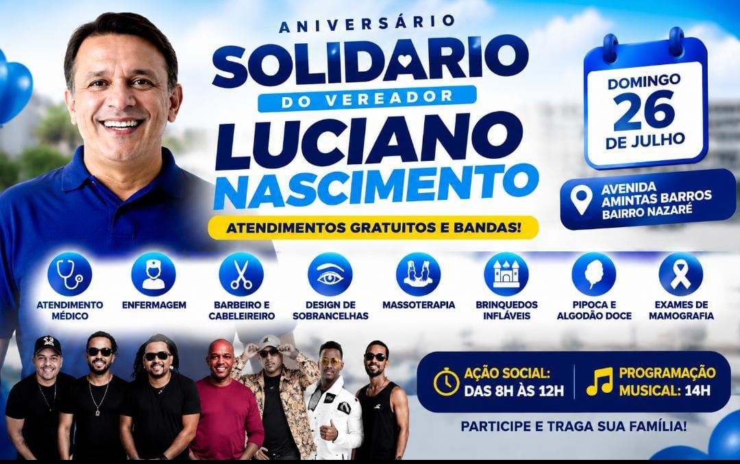 Luciano Nascimento transforma aniversário em ação solidária e reforça compromisso com as comunidades de Natal
