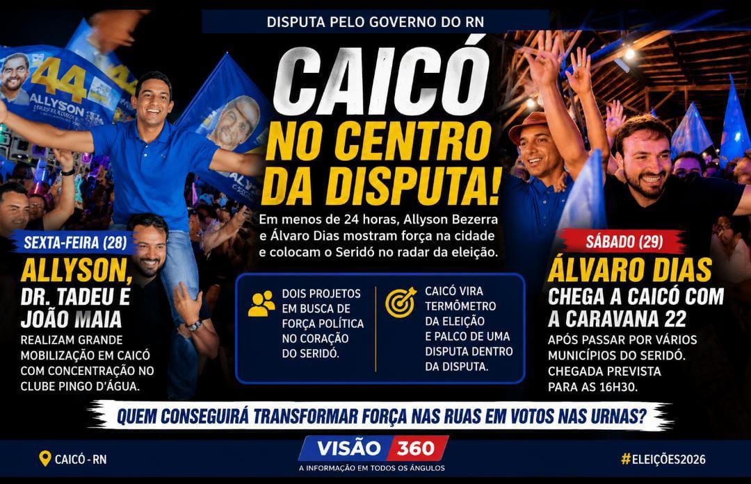 Caicó vira palco de disputa entre Allyson e Álvaro pelo comando político do Seridó