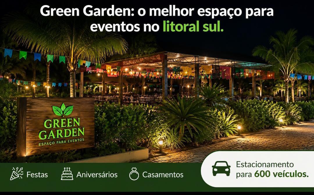 Green Garden chega ao Litoral Sul com estrutura para grandes eventos e reforça expansão da região