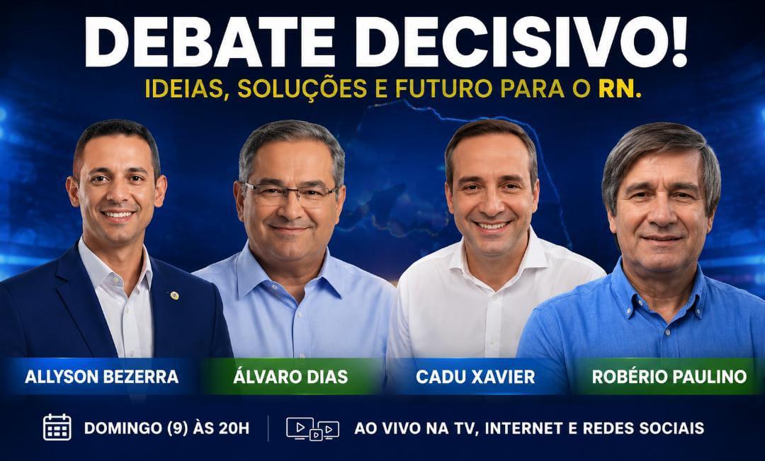 Primeiro debate ao Governo do RN coloca segurança, saúde e educação no centro das atenções