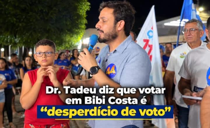Dr. Tadeu intensifica campanha em Caicó e critica candidatura de Bibi Costa