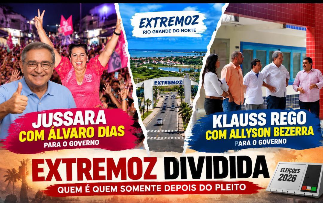Extremoz dividida: Jussara vai com Álvaro, Klauss com Allyson, e as urnas vão mostrar o tamanho de cada grupo